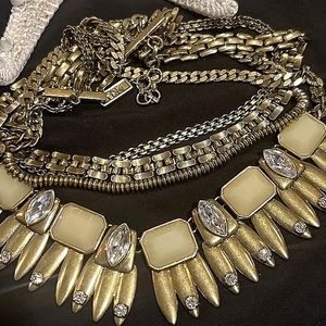 Silpada “Good as Gold" Rhinestone Multi-chain Necklace